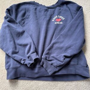 Old Navy Gray Fleece Pullover Sweatshirt